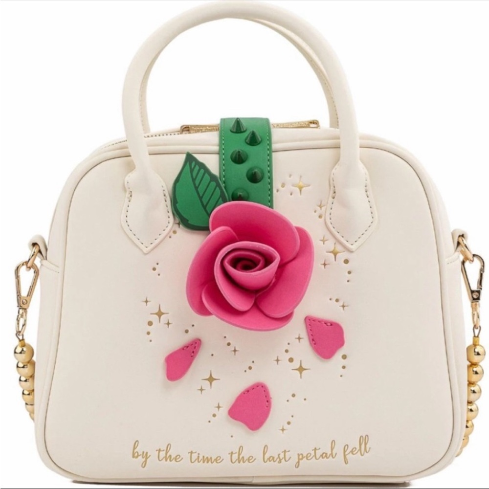 Loungefly Disney Beauty and The Beast Last Petal Crossbody 30 Anniversary Bag
